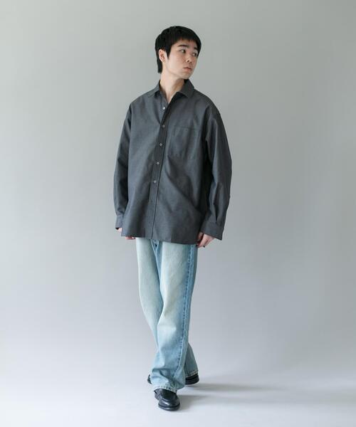 URBAN RESEARCH DOORS(アーバンリサーチドアーズ)の「DRYMIX オックス ロングスリーブ シャツ(シャツ/ブラウス・メンズ・チャコールグレー/オフホワイト・LARGE/MEDIUM)」の20枚目の写真