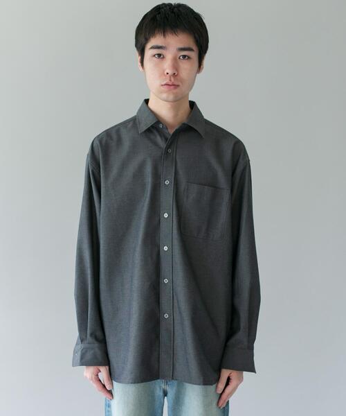 URBAN RESEARCH DOORS(アーバンリサーチドアーズ)の「DRYMIX オックス ロングスリーブ シャツ(シャツ/ブラウス・メンズ・チャコールグレー/オフホワイト・LARGE/MEDIUM)」の21枚目の写真