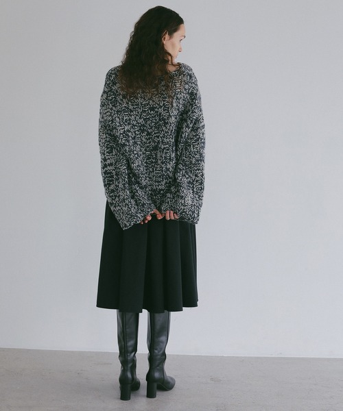 MANOF(マノフ)の「BULKY YARN HAND KNIT TOPS(ニット/セーター・レディース・グレー/ネイビー/レッド・F)」の10枚目の写真