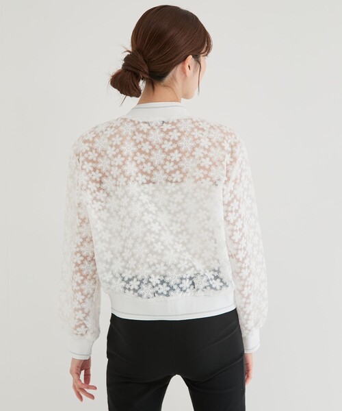 Jayro(ジャイロ)の「総レース花柄フルジップブルゾン(ブルゾン・レディース・ブラック系その他/サックスブルー・FREE)」の12枚目の写真