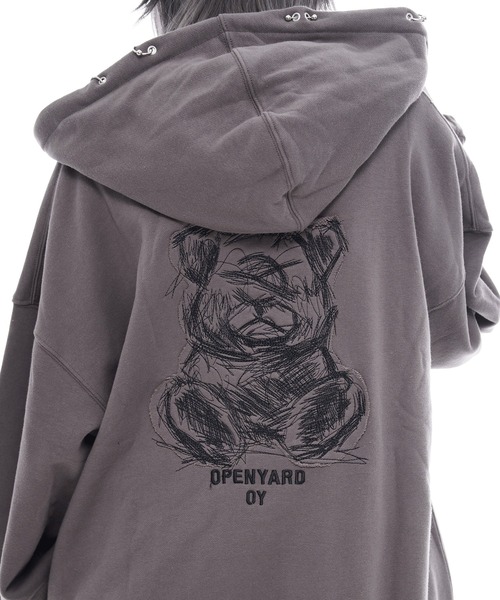 OY(オーワイ)の「『OY/オーワイ』PIERCE STITCH ODOLLY HOODIE ZIP UP/ピアスステッチオードリーパーカー(パーカー・レディース・グレー/ブラック・FREE)」の14枚目の写真