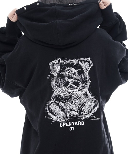 OY(オーワイ)の「『OY/オーワイ』PIERCE STITCH ODOLLY HOODIE ZIP UP/ピアスステッチオードリーパーカー(パーカー・レディース・グレー/ブラック・FREE)」の8枚目の写真