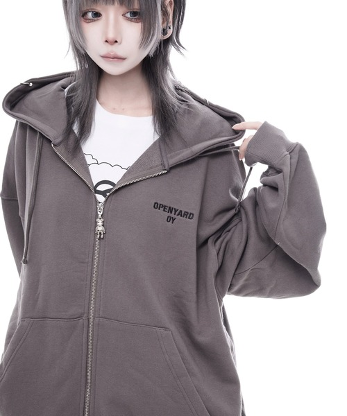 OY(オーワイ)の「『OY/オーワイ』PIERCE STITCH ODOLLY HOODIE ZIP UP/ピアスステッチオードリーパーカー(パーカー・レディース・グレー/ブラック・FREE)」の18枚目の写真