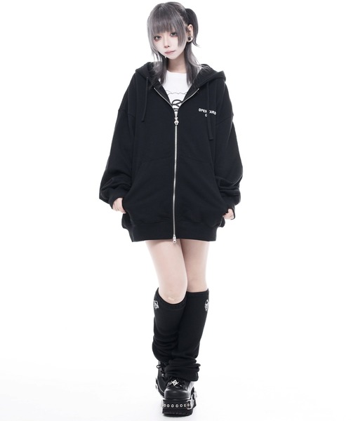 OY(オーワイ)の「『OY/オーワイ』PIERCE STITCH ODOLLY HOODIE ZIP UP/ピアスステッチオードリーパーカー(パーカー・レディース・グレー/ブラック・FREE)」の12枚目の写真
