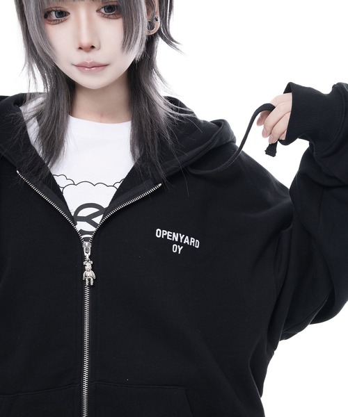 OY(オーワイ)の「『OY/オーワイ』PIERCE STITCH ODOLLY HOODIE ZIP UP/ピアスステッチオードリーパーカー(パーカー・レディース・グレー/ブラック・FREE)」の11枚目の写真