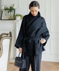 【WEB限定】【troisiemeCHACO】ベルト付きウール混 コート