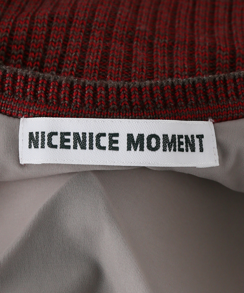NICENICE MOMENT(ナイスナイスモーメント)の「NICENICE MOMENT/ナイスナイスモーメント BACK OPEN SHELL(ニット/セーター・レディース・レッド/ライトグレー・36)」の7枚目の写真