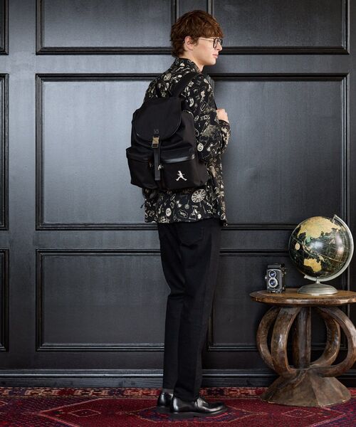 TAKEO KIKUCHI(タケオキクチ)の「【BOWLER HAT LABEL】クラシックバックバック(バックパック/リュック・メンズ・ブラック・00)」の14枚目の写真