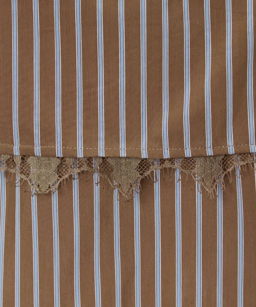 WILLFULLY(ウィルフリー)の「hem lace stripe bustier set SH(シャツ/ブラウス・レディース・レモンイエロー/サックスブルー/ブラウン・FREE)」の6枚目の写真