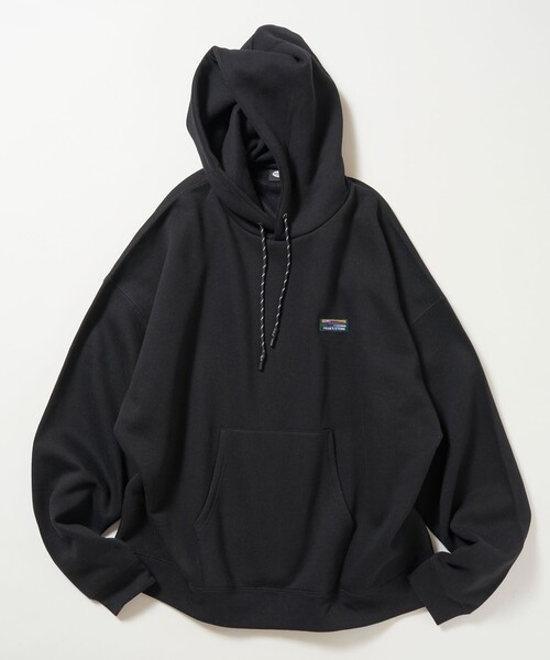 FREAK'S STORE(フリークスストア)の「限定展開 ビッグシルエット ワンポイントロゴ プルオーバーパーカー / ヘムコード(パーカー・メンズ・ネイビー/アッシュグレー/スミクロ/ブラック・SMALL/LARGE/MEDIUM)」の5枚目の写真