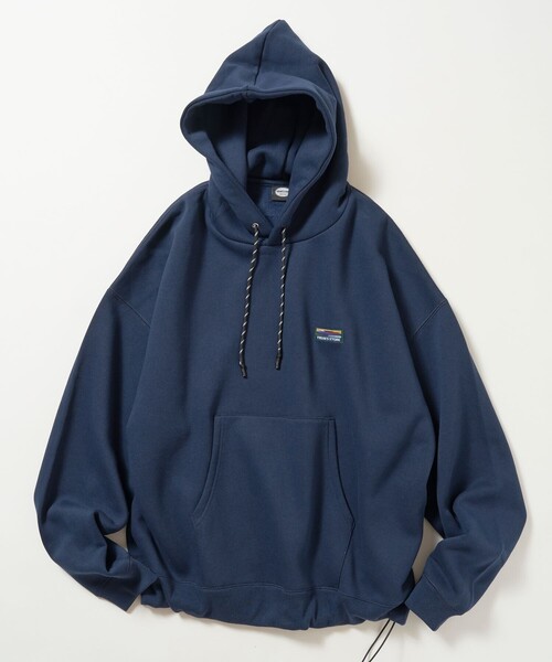 FREAK'S STORE(フリークスストア)の「限定展開 ビッグシルエット ワンポイントロゴ プルオーバーパーカー / ヘムコード(パーカー・メンズ・ネイビー/アッシュグレー/スミクロ/ブラック・SMALL/LARGE/MEDIUM)」の15枚目の写真