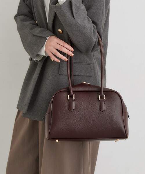 THE SHOP TK (ザ ショップ ティーケー )の「ロングハンドルボストンバッグ(ボストンバッグ・レディース・サンドベージュ/ブラック/ダークブラウン・00)」の2枚目の写真