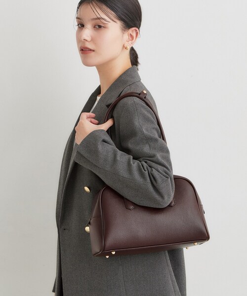 THE SHOP TK (ザ ショップ ティーケー )の「ロングハンドルボストンバッグ(ボストンバッグ・レディース・サンドベージュ/ブラック/ダークブラウン・00)」の6枚目の写真