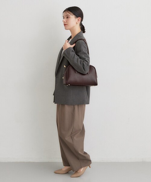 THE SHOP TK (ザ ショップ ティーケー )の「ロングハンドルボストンバッグ(ボストンバッグ・レディース・サンドベージュ/ブラック/ダークブラウン・00)」の7枚目の写真