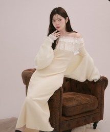 lace knit long onepiece / レースニットロングワンピース