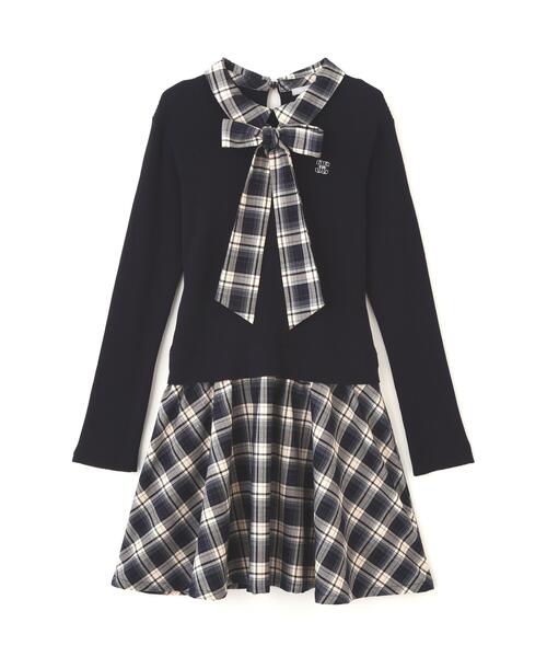 JILL by JILL STUART（ジルバイジルスチュアート）の「チェックドッキングミニワンピース（ワンピース・レディース・ネイビー/グレー/ブラウン・FREE）」の8枚目の写真