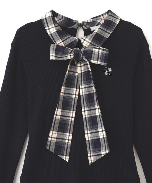 JILL by JILL STUART（ジルバイジルスチュアート）の「チェックドッキングミニワンピース（ワンピース・レディース・ネイビー/グレー/ブラウン・FREE）」の9枚目の写真
