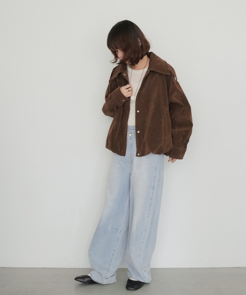 cheriella(シェリエラ)の「【cheriella】スエードオーバーブルゾン SUEDE OVER BLOUSON(ブルゾン・レディース・ライトブラウン/ブラウン・FREE)」の7枚目の写真