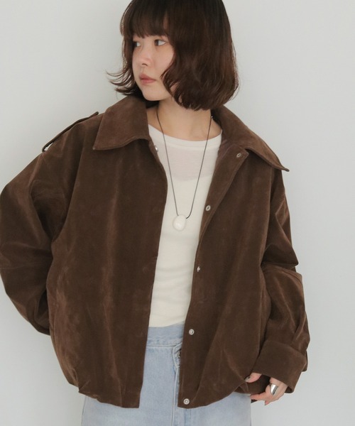 cheriella(シェリエラ)の「【cheriella】スエードオーバーブルゾン SUEDE OVER BLOUSON(ブルゾン・レディース・ライトブラウン/ブラウン・FREE)」の3枚目の写真