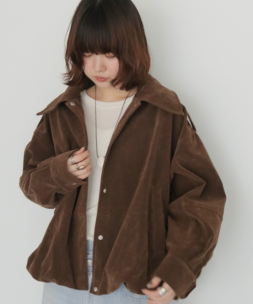cheriella(シェリエラ)の「【cheriella】スエードオーバーブルゾン SUEDE OVER BLOUSON(ブルゾン・レディース・ライトブラウン/ブラウン・FREE)」の9枚目の写真