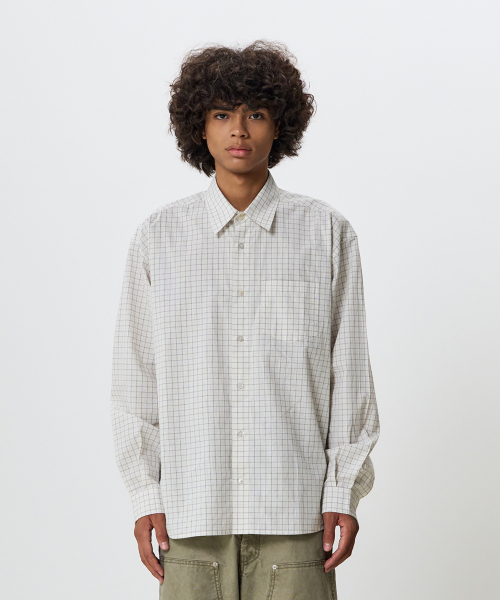 NOUN(ノウン)の「COMFY シャツ (ホワイトチェック)(シャツ/ブラウス・メンズ・その他・1/2)」の1枚目の写真