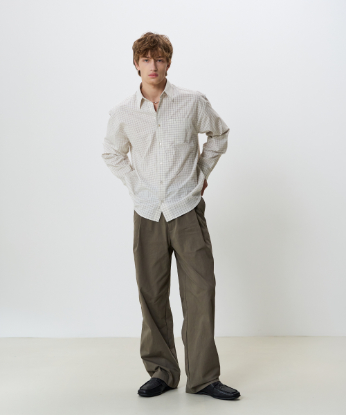 NOUN(ノウン)の「COMFY シャツ (ホワイトチェック)(シャツ/ブラウス・メンズ・その他・1/2)」の3枚目の写真