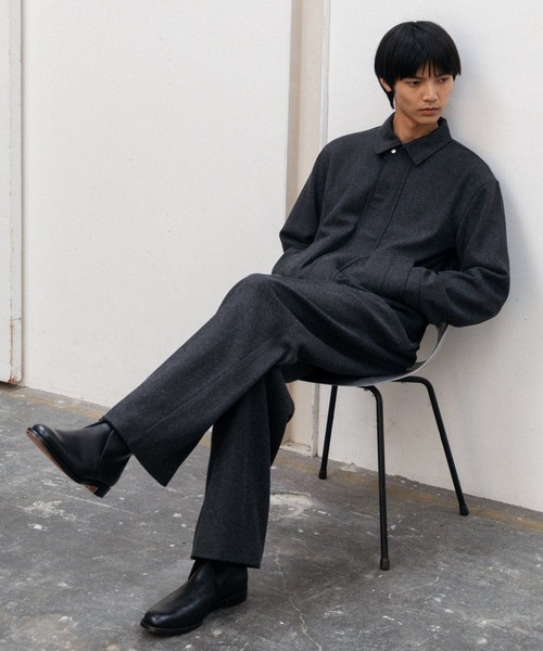 LURAKU(ルラク)の「【LURAKU】Wool Straight Slacks / ウールストレートスラックス|SETUP対応(スラックス・メンズ・ブラウン/ブラック・LARGE/MEDIUM/SMALL)」の7枚目の写真
