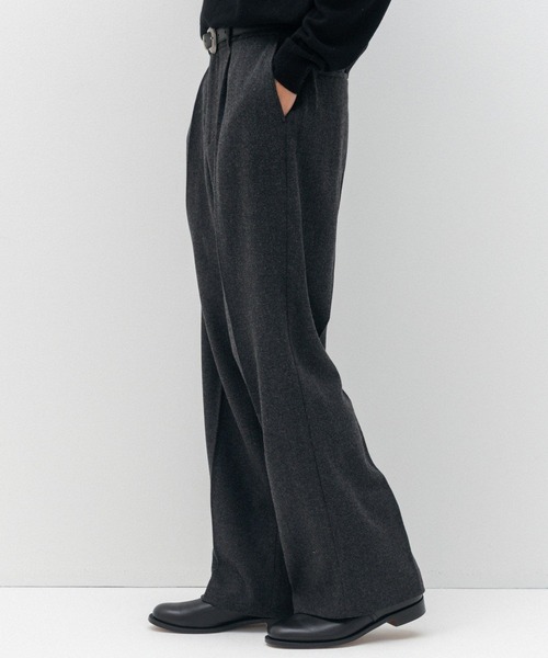 LURAKU(ルラク)の「【LURAKU】Wool Straight Slacks / ウールストレートスラックス|SETUP対応(スラックス・メンズ・ブラウン/ブラック・LARGE/MEDIUM/SMALL)」の8枚目の写真