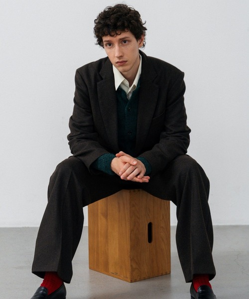 LURAKU(ルラク)の「【LURAKU】Wool Straight Slacks / ウールストレートスラックス|SETUP対応(スラックス・メンズ・ブラウン/ブラック・LARGE/MEDIUM/SMALL)」の9枚目の写真