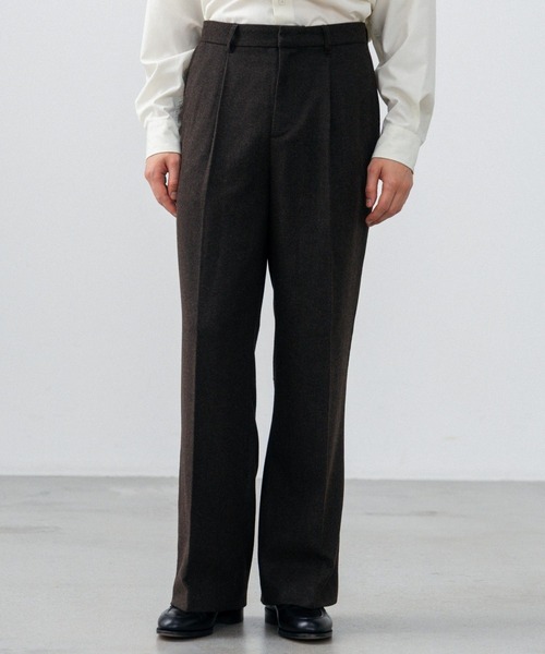 LURAKU(ルラク)の「【LURAKU】Wool Straight Slacks / ウールストレートスラックス|SETUP対応(スラックス・メンズ・ブラウン/ブラック・LARGE/MEDIUM/SMALL)」の10枚目の写真