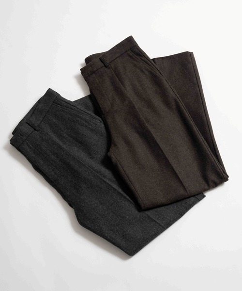LURAKU(ルラク)の「【LURAKU】Wool Straight Slacks / ウールストレートスラックス|SETUP対応(スラックス・メンズ・ブラウン/ブラック・LARGE/MEDIUM/SMALL)」の16枚目の写真
