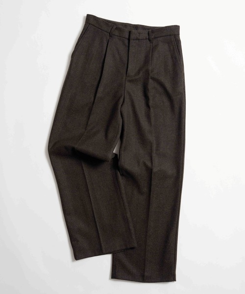 LURAKU(ルラク)の「【LURAKU】Wool Straight Slacks / ウールストレートスラックス|SETUP対応(スラックス・メンズ・ブラウン/ブラック・LARGE/MEDIUM/SMALL)」の13枚目の写真
