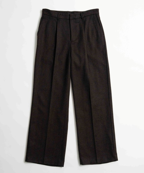 LURAKU(ルラク)の「【LURAKU】Wool Straight Slacks / ウールストレートスラックス|SETUP対応(スラックス・メンズ・ブラウン/ブラック・LARGE/MEDIUM/SMALL)」の18枚目の写真