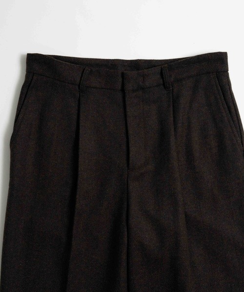 LURAKU(ルラク)の「【LURAKU】Wool Straight Slacks / ウールストレートスラックス|SETUP対応(スラックス・メンズ・ブラウン/ブラック・LARGE/MEDIUM/SMALL)」の20枚目の写真