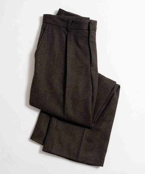 LURAKU(ルラク)の「【LURAKU】Wool Straight Slacks / ウールストレートスラックス|SETUP対応(スラックス・メンズ・ブラウン/ブラック・LARGE/MEDIUM/SMALL)」の15枚目の写真