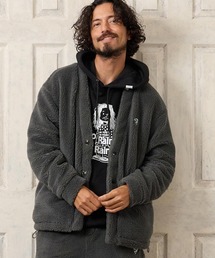 mcg3883- drop shoulder boa cardigan (pick mini patch ) ボアカーディガン(NR26W-07)