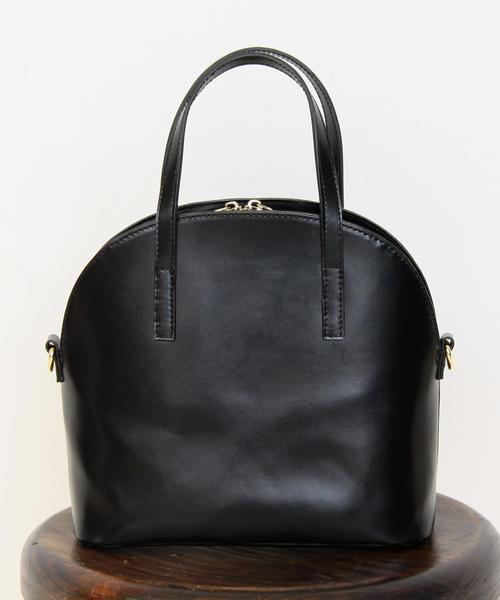 BEAUTY&YOUTH UNITED ARROWS(ビューティーアンドユースユナイテッドアローズ)の「BY∴ レザードームジップボストン -2WAY-(ボストンバッグ・レディース・ブラック/ワインレッド・FREE)」の6枚目の写真