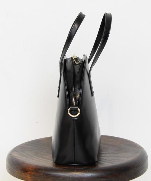 BEAUTY&YOUTH UNITED ARROWS(ビューティーアンドユースユナイテッドアローズ)の「BY∴ レザードームジップボストン -2WAY-(ボストンバッグ・レディース・ブラック/ワインレッド・FREE)」の7枚目の写真