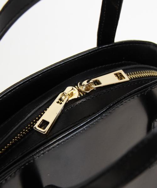 BEAUTY&YOUTH UNITED ARROWS(ビューティーアンドユースユナイテッドアローズ)の「BY∴ レザードームジップボストン -2WAY-(ボストンバッグ・レディース・ブラック/ワインレッド・FREE)」の10枚目の写真