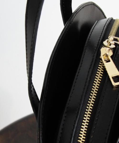 BEAUTY&YOUTH UNITED ARROWS(ビューティーアンドユースユナイテッドアローズ)の「BY∴ レザードームジップボストン -2WAY-(ボストンバッグ・レディース・ブラック/ワインレッド・FREE)」の11枚目の写真