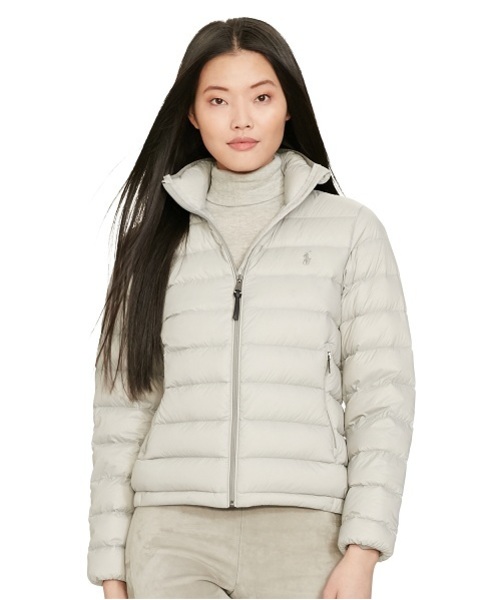 ラルフローレン　レディース ダウンジャケット　XS 新品　アイボリー RALPH LAUREN ラルフローレン 襟裏ボアフリース切替 ベルト