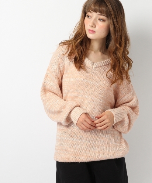 Heather（ヘザー）の「3G＊MIXルーズニット　738337 （ニット/セーター・レディース・ピンク系その他/ブルー系その他/ホワイト系その他・FREE）」の3枚目の写真