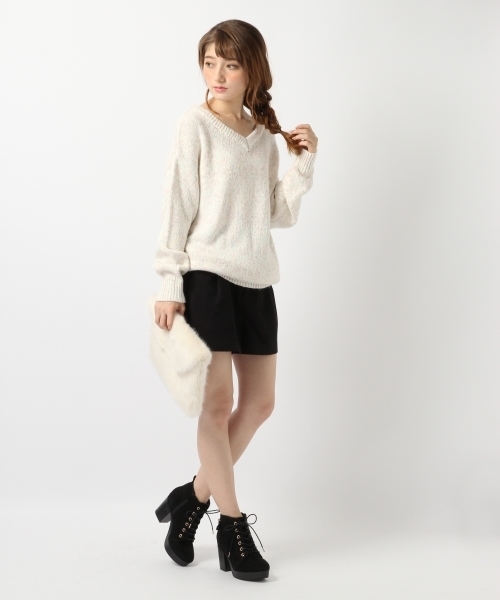 Heather（ヘザー）の「3G＊MIXルーズニット　738337 （ニット/セーター・レディース・ピンク系その他/ブルー系その他/ホワイト系その他・FREE）」の4枚目の写真