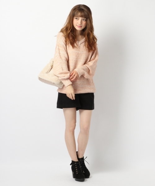 Heather（ヘザー）の「3G＊MIXルーズニット　738337 （ニット/セーター・レディース・ピンク系その他/ブルー系その他/ホワイト系その他・FREE）」の5枚目の写真