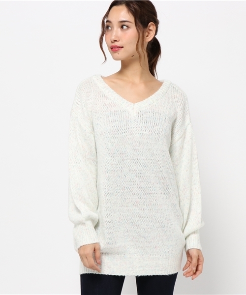 Heather（ヘザー）の「3G＊MIXルーズニット　738337 （ニット/セーター・レディース・ピンク系その他/ブルー系その他/ホワイト系その他・FREE）」の7枚目の写真