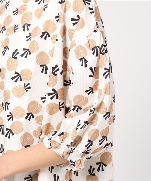 MERLOT（メルロー）の「カスタネット柄スモックワンピース9047（ワンピース・レディース・ベージュ/グリーン/ブルー・FREE）」の14枚目の写真