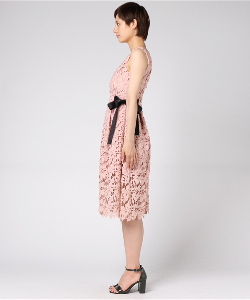 EIMY ISTOIRE（エイミーイストワール）の「waist ribbon lace dress