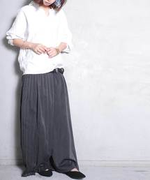 antiqua | プリーツ切り替えワイドパンツ(その他パンツ)