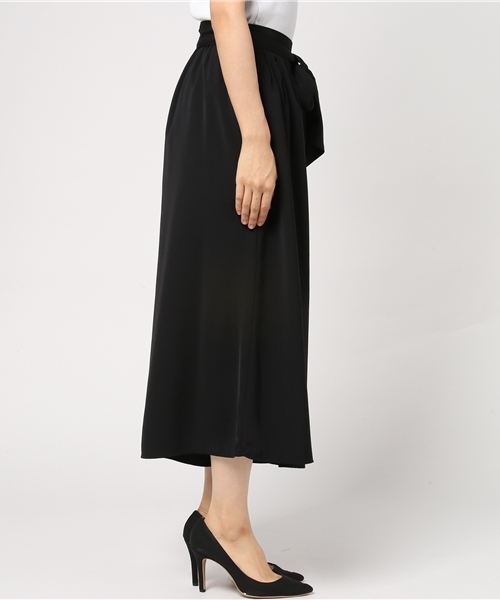 INTERPLANET(インタープラネット)の「マットサテンリボン付スカンツ(その他パンツ・レディース・ブラック/レンガ/キャメル・FREE)」の5枚目の写真