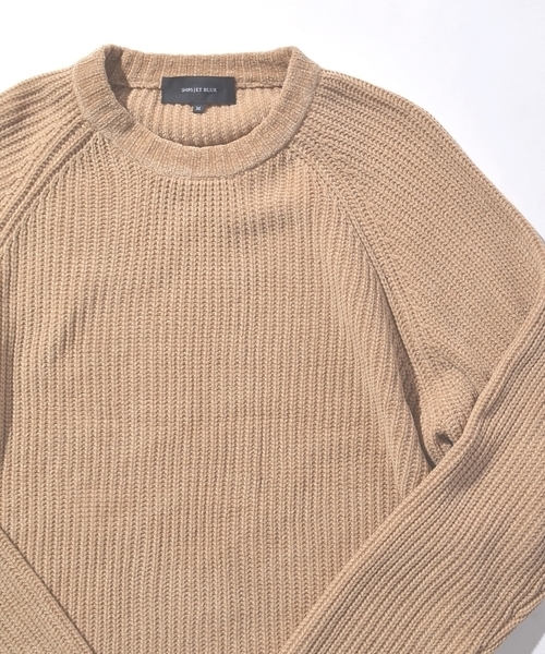 SHIPS JET BLUE（シップスジェットブルー）の「SHIPS JET BLUE: 畦編み モールニット■（ニット/セーター・メンズ・ネイビー/ベージュ/ブラック・LARGE/X-LARGE/SMALL/MEDIUM）」の7枚目の写真